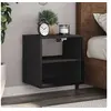 Image de Table de chevet murale noir 40x31x39,5 cm, armoire, table d'appoint, armoire de lit, armoire de chevet, table de nuit 848744