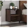 Image de Table de chevet murale chêne marron 40x31x39,5 cm, armoire, table d'appoint, armoire de lit, armoire de chevet, table 848752