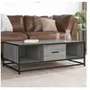 Image de Table basse sonoma gris 100x57x35 cm bois d'ingénierie et métal, table d'appoint, table de salon, table latérale, 848762