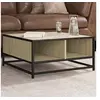 Image de Table basse chêne sonoma 60,5x60,5x30cm bois d'ingénierie/métal, table d'appoint, table de salon, table latérale, 848765