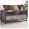 Image de Table basse sonoma gris 100x50x45 cm bois d'ingénierie et métal 848787