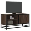 Image de Meuble TV chêne marron 80x34,5x40 cm bois d'ingénierie et métal, banc TV, meuble hifi, centre de divertissement, 848823