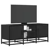 Image de Meuble TV noir 100x35x41 cm bois d ingénierie et métal