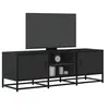 Image de Meuble TV noir 120x35x41 cm bois d ingénierie et métal