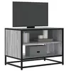 Image de Meuble TV sonoma gris 61x40x46 cm bois d'ingénierie et métal, banc TV, meuble hifi, centre de divertissement, buffet 848882