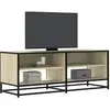 Image de Meuble TV chêne sonoma 120,5x40x46cm bois d'ingénierie et métal, banc TV, meuble hifi, centre de divertissement, 848890