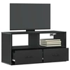 Image de Meuble TV noir 80x31x39,5 cm bois d ingénierie et métal