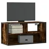 Image de Meuble TV chêne fumé 80x31x39,5 cm bois d'ingénierie et métal, support TV, armoire média, console TV, meuble HiFi, 848926