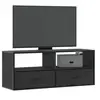 Image de Meuble TV noir 100x31x39,5 cm bois d'ingénierie et métal, support TV, armoire média, console TV, meuble HiFi, centre 848929