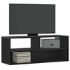 Image de Meuble TV noir 100x31x39,5 cm bois d'ingénierie et métal, support TV, armoire média, console TV, meuble HiFi, centre 848934