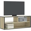 Image de Meuble TV chêne sonoma 100x31x39,5cm bois d'ingénierie et métal, support TV, armoire média, console TV, meuble HiFi, 848935