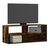 Image de Meuble TV chêne fumé 100x31x39,5 cm bois d'ingénierie et métal, support TV, armoire média, console TV, meuble HiFi, 848936