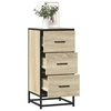 Image de Buffet chêne sonoma 35,5x35x76 cm bois d ingénierie et métal