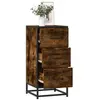 Image de Buffet chêne fumé 35,5x35x76 cm bois d ingénierie et métal