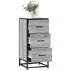 Image de Buffet sonoma gris 35,5x35x76 cm bois d'ingénierie et métal, meuble de rangement, meuble de rangement de cuisine, 848947