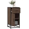 Image de Buffet chêne marron 35,5x35x76 cm bois d ingénierie et métal