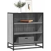 Image de Buffet sonoma gris 68x35x76 cm bois d'ingénierie et métal, armoire de rangement, meuble d'entrée, meuble d'appoint 848977