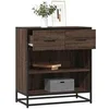 Image de Buffet chêne marron 68x35x76 cm bois d'ingénierie, armoire de rangement, meuble d'entrée, meuble d'appoint, meuble de 848988