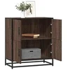Image de Buffet chêne marron 68x35x76 cm bois d'ingénierie, armoire de rangement, meuble d'entrée, meuble d'appoint, meuble de 848993