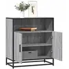 Image de Buffet sonoma gris 68x35x76 cm bois d'ingénierie, armoire de rangement, meuble d'entrée, meuble d'appoint, meuble de 849002