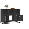 Image de Buffet noir 100x35x76 cm bois d'ingénierie
