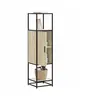 Image de Buffet haut chêne sonoma 35,5x35x139 cm bois d'ingénierie métal, armoire latérale, armoire de rangement haute, 849035