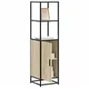 Image de Buffet haut chêne sonoma 35,5x35x139 cm bois d'ingénierie métal, armoire latérale, armoire de rangement haute, 849045
