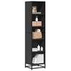 Image de Bibliothèque noir 40x35x170,5 cm bois d ingénierie