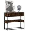 Image de Table console chêne fumé 90x35x80 cm bois d ingénierie