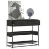 Image de Table console noir 90x35x80 cm bois d ingénierie