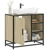 Image de Armoire lavabo de salle de bain chêne sonoma bois d'ingénierie, meuble de lavabo de salle de bain, meuble de salle de 849285