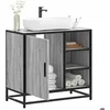 Image de Armoire de lavabo de salle de bain sonoma gris 65x33x60 cm, meuble de lavabo de salle de bain, meuble de salle de 849287