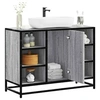 Image de Armoire lavabo de salle de bain sonoma gris bois d'ingénierie, meuble de lavabo de salle de bain, meuble de salle de 849292
