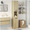 Image de Armoire salle de bain chêne sonoma 32x34x188,5 cm