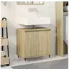 Image de Armoire de bain chêne sonoma 58x33x60 cm bois d'ingénierie, armoire, armoire de rangement de salle de bain,, meuble 849673