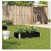 Image de Jardinière noir 100x50 cm bois massif de pin