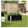Image de Jardinière noir 100x50 cm bois massif de pin