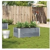 Image de Jardinière gris 100x50 cm bois massif de pin