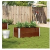 Image de Jardinière marron 100x50 cm bois massif de pin