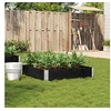 Image de Jardinière noir 100x100 cm bois massif de pin