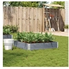 Image de Jardinière gris 100x100 cm bois de pin massif