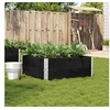 Image de Jardinière noir 100x100 cm bois massif de pin