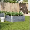 Image de Jardinière gris 100x100 cm bois de pin massif