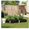 Image de Jardinière noir 150x100 cm bois massif de pin