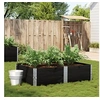 Image de Jardinière noir 150x100 cm bois massif de pin