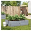 Image de Jardinière gris 150x100 cm bois de pin massif