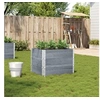 Image de Jardinière gris 80x60 cm bois massif de pin