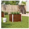 Image de Jardinière marron 80x60 cm bois massif de pin