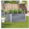 Image de Jardinière gris 120x80 cm bois massif de pin