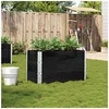 Image de Jardinière noir 100x50 cm bois massif de pin